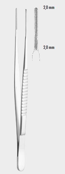 Пінцет КУЛІ (COOLEY), 2,0 мм (mm), 24,0 см (cm)